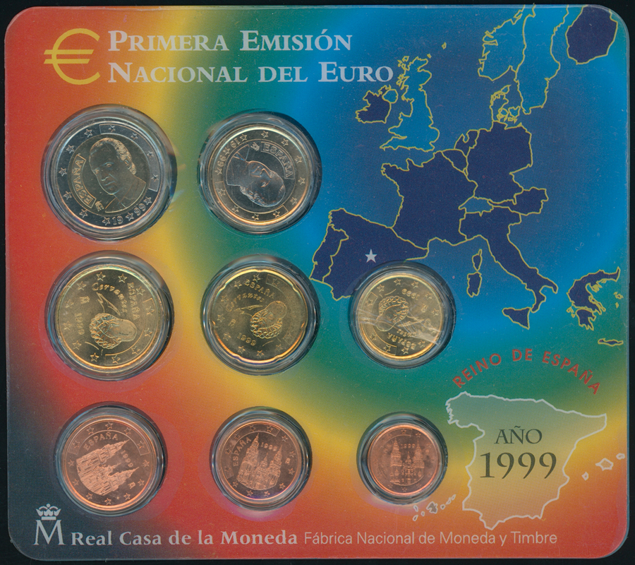SPANIEN Kursmünzensatz 1999