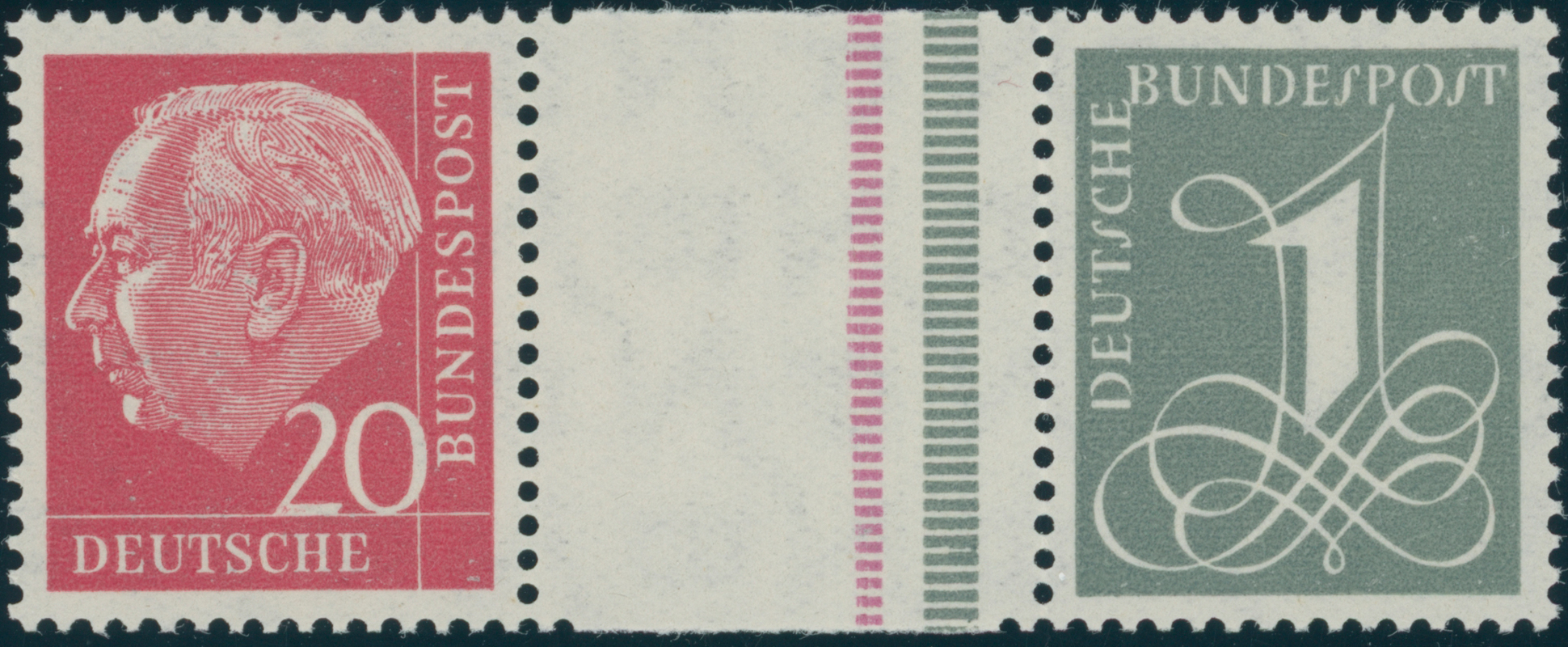 BRD 1960, MiNr. WZ 16 aIII Y I