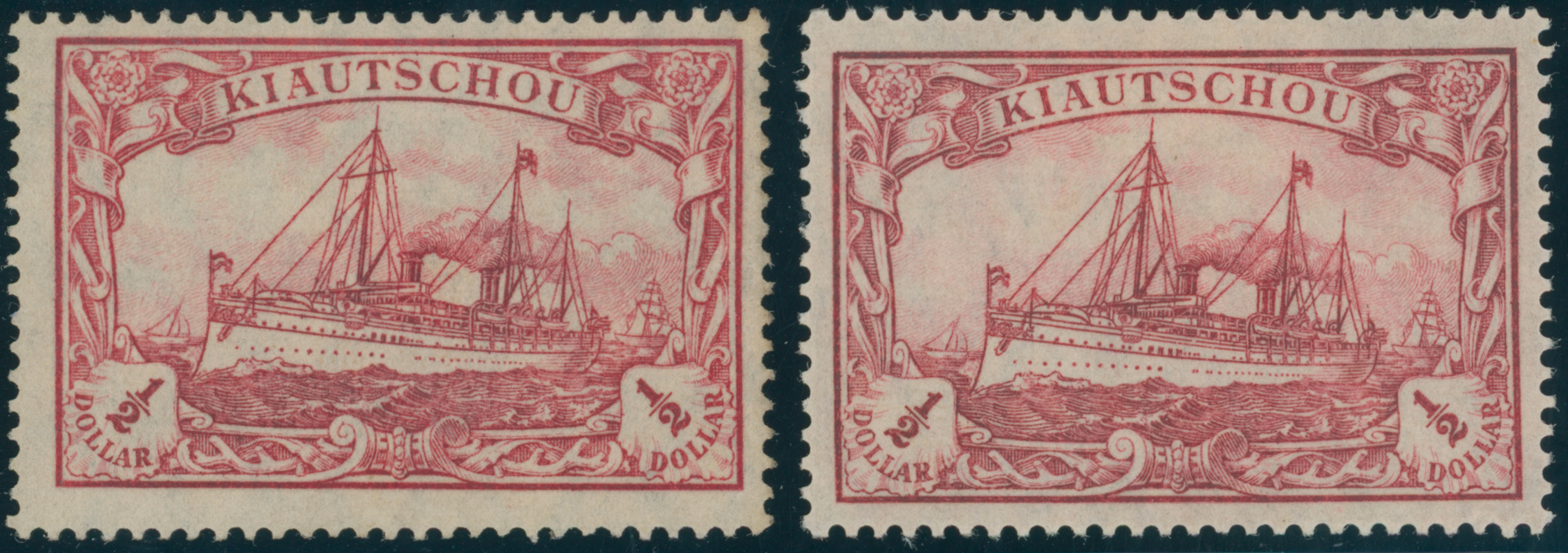 KIAUTSCHOU 1918/19 MiNr. 34 II A + B