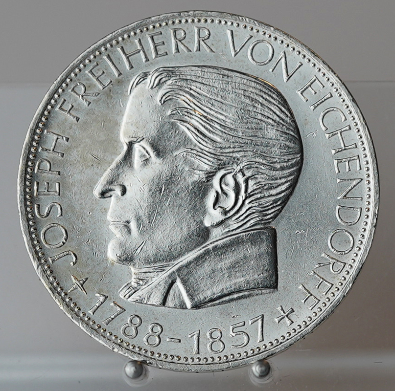 BRD 5 DM Eichendorff 1957 J, Jaeger 391