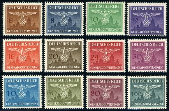 GG 1943 DIENST MiNr. 25-36