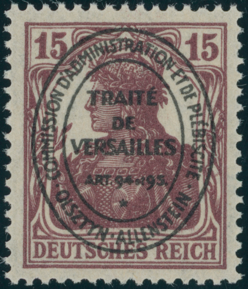 ALLENSTEIN 1920 MiNr. 18 b