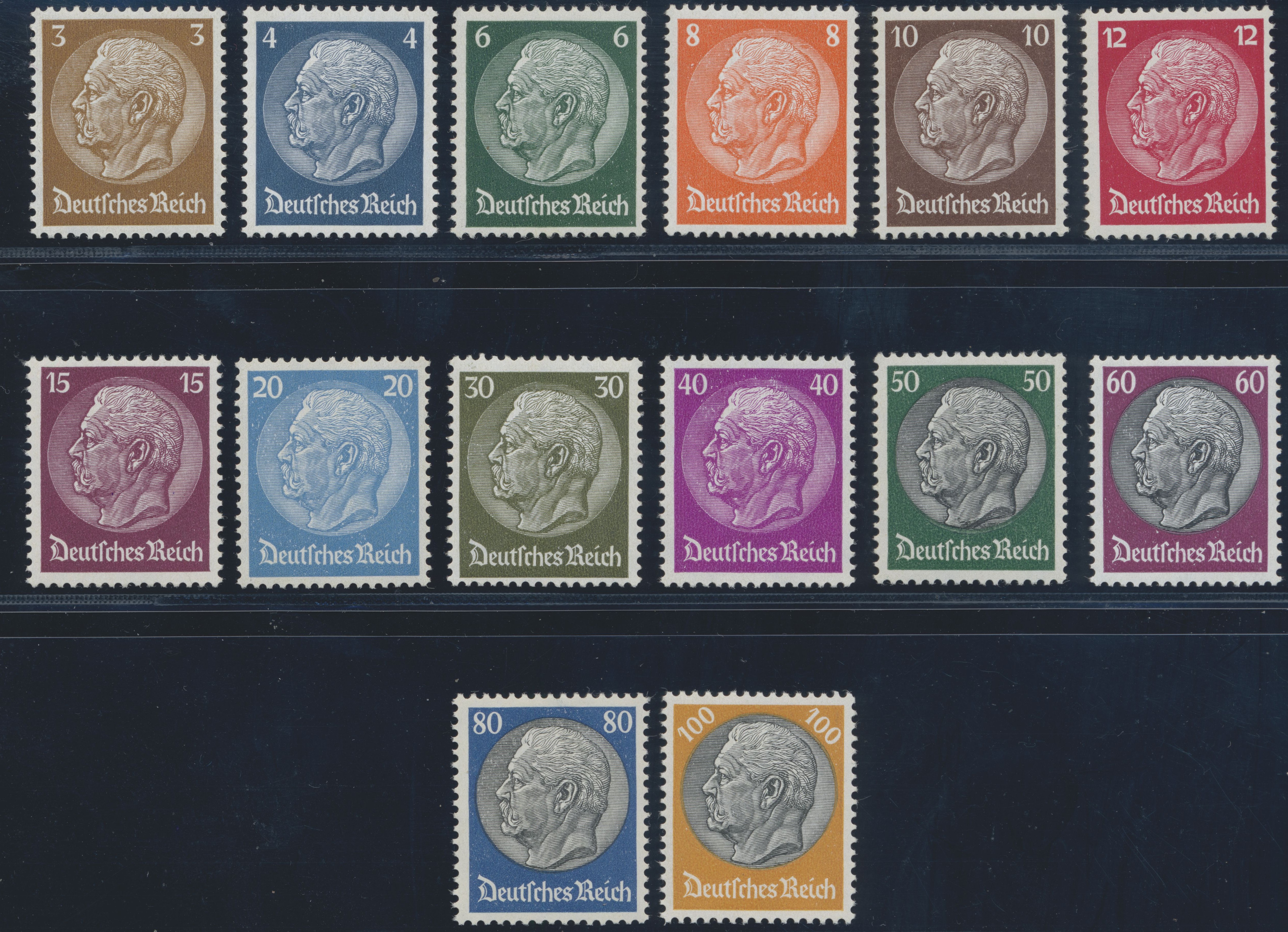 Deutsches Reich 1933 MiNr. 482-495