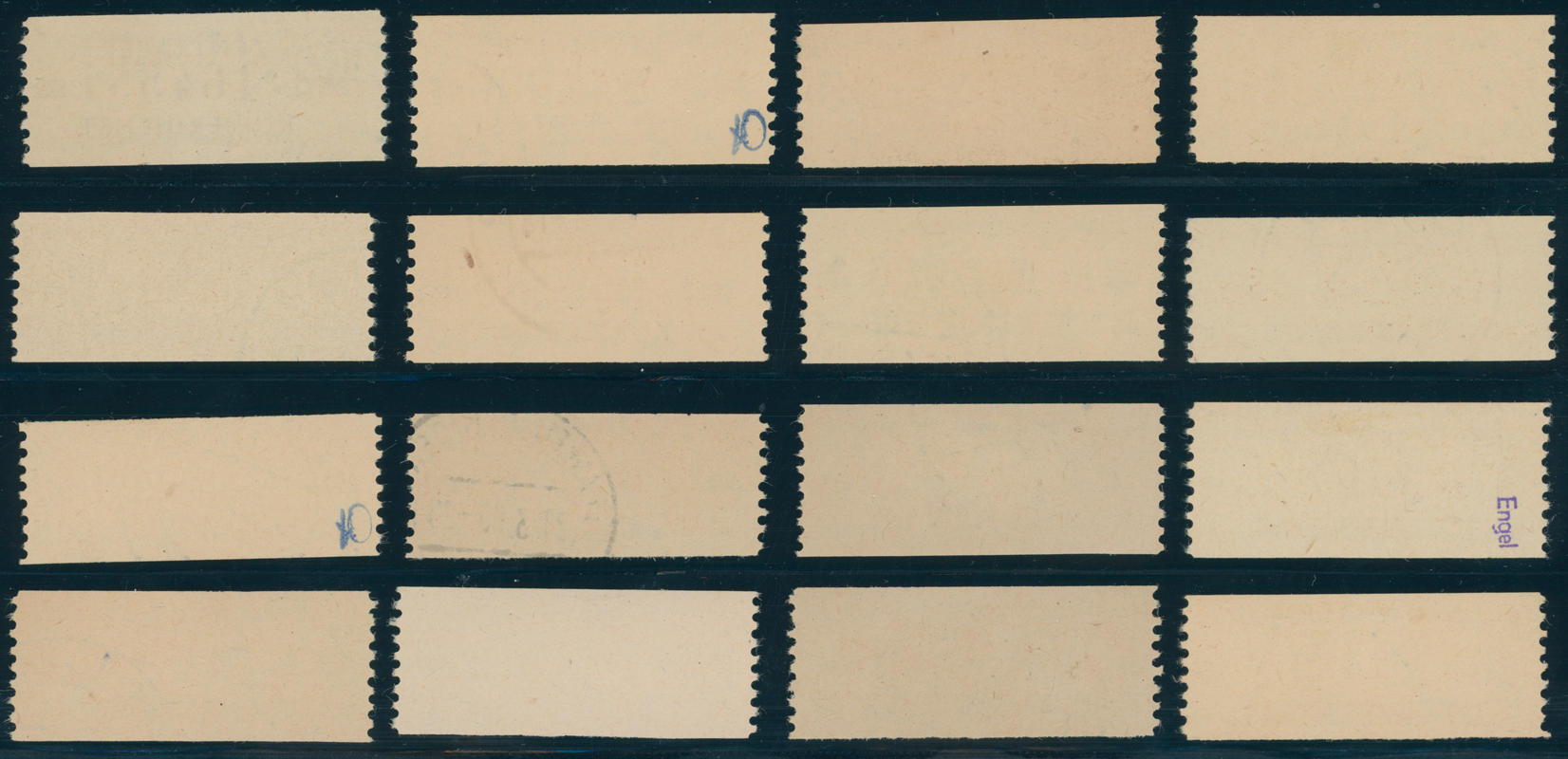 DDR-Dienst MiNr. B 20, fast komplette Serie mit 16 Stück
