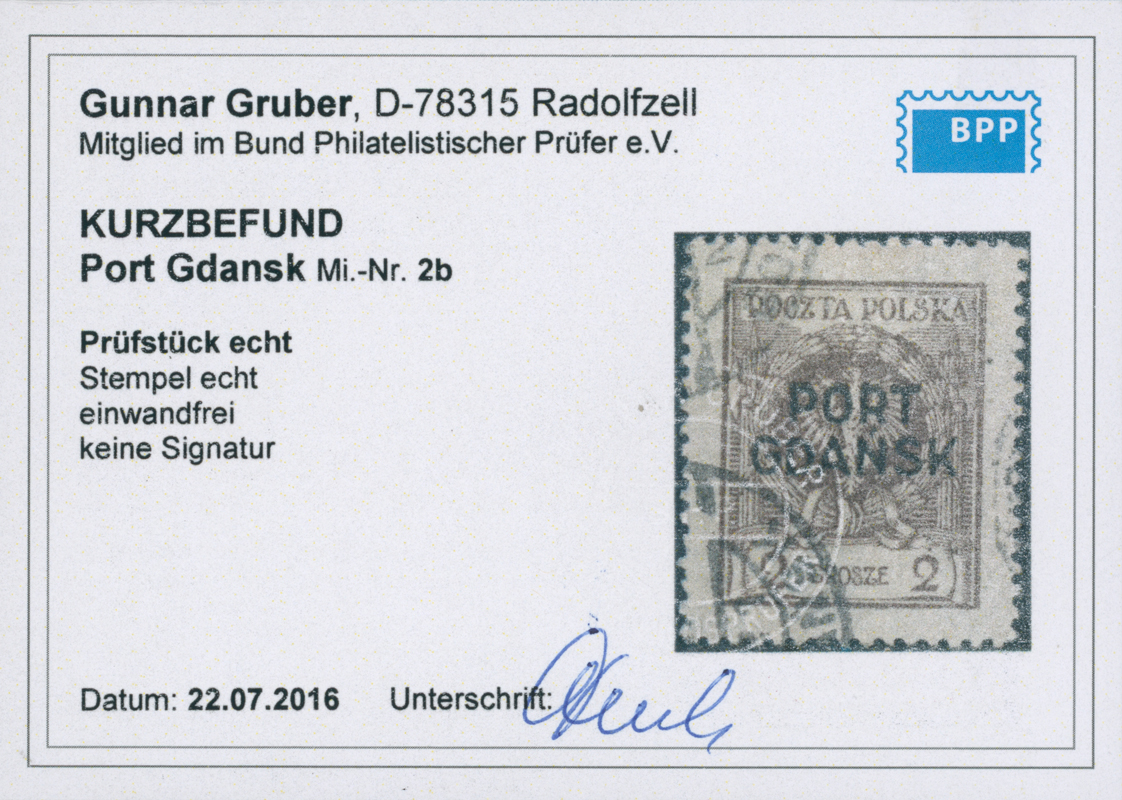 PORT GDANSK 1925 MiNr. 2 a + b
