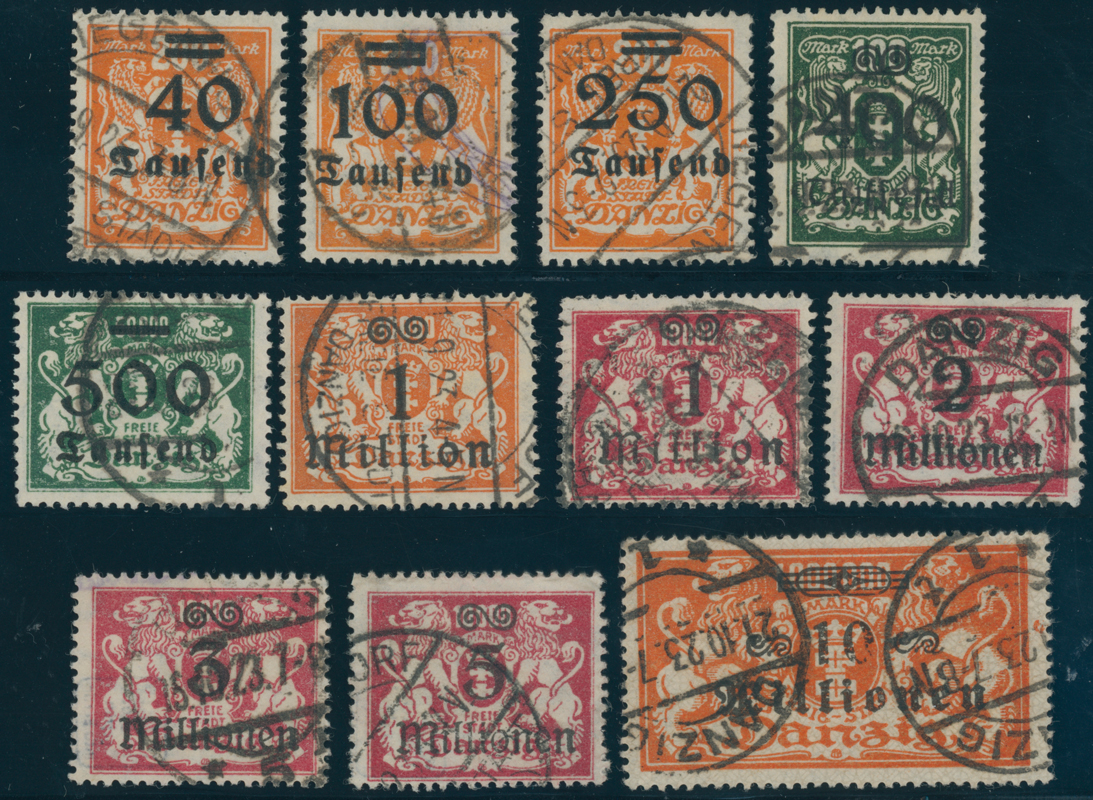 DANZIG 1923 MiNr. 158-168