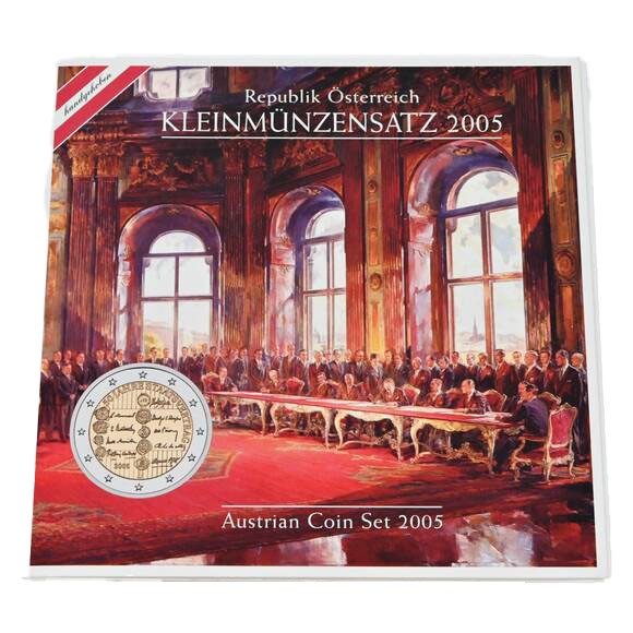 ÖSTERREICH Kursmünzsatz 2005 Staatsvertrag