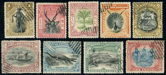 NORDBORNEO 1897 MiNr. 69-77