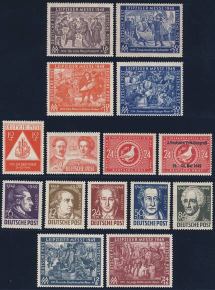 SBZ, MiNr. 198-199, 228-241 ohne 239