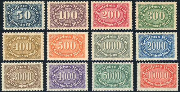 Deutsches Reich 1922 MiNr. 246-257