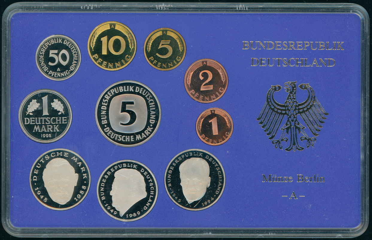 BRD 1995 Kursmünzensatz Prägebuchstabe A (Berlin) PP