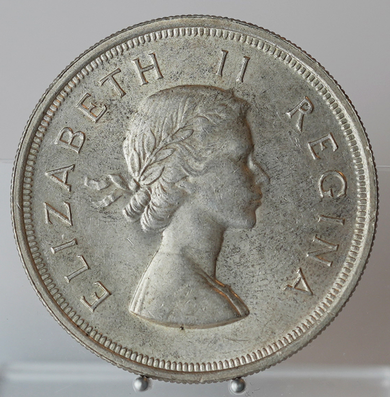 SÜDAFRIKA 5 Shillings Silber 1953-1958 Springbock