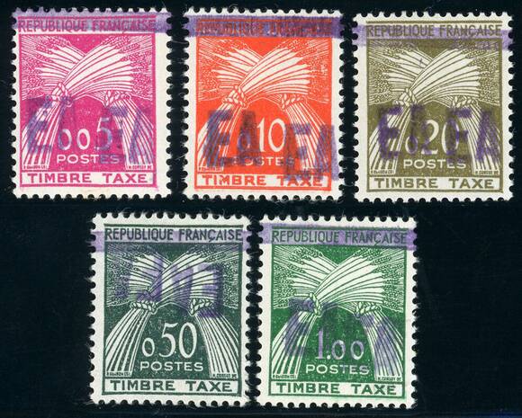 ALGERIEN 1962 PORTO MiNr. 49-53 ALGERIEN 1962 PORTO MiNr. 49-53