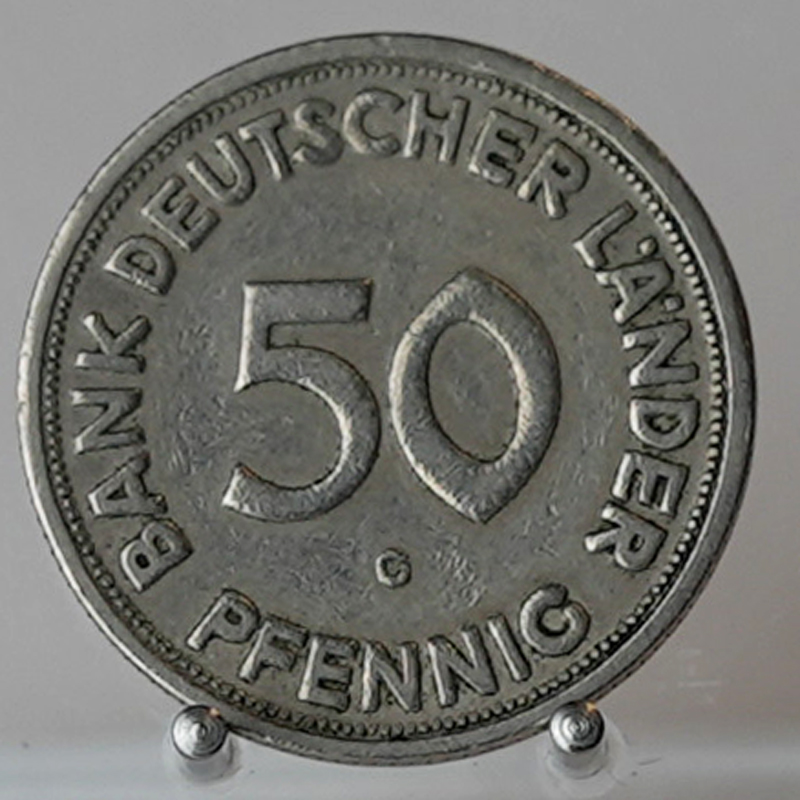 BRD 50 Pfennig 1950 G Bank Deutscher Länder Jaeger 379