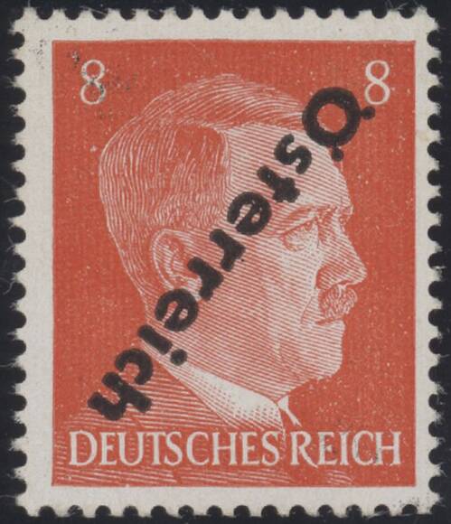 ÖSTERREICH 1945 MiNr. 662 K kopfstehender Aufdruck