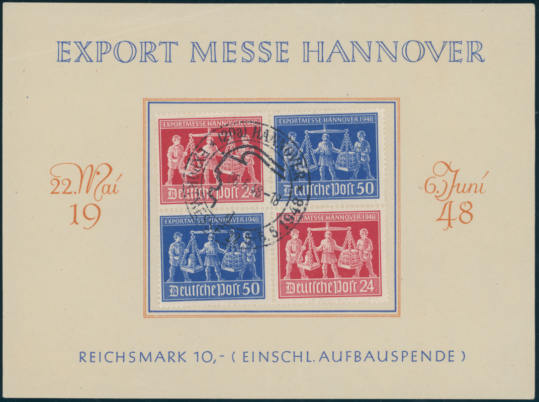 ALL.BES. MiNr. V Zd 2 auf Sonderblatt