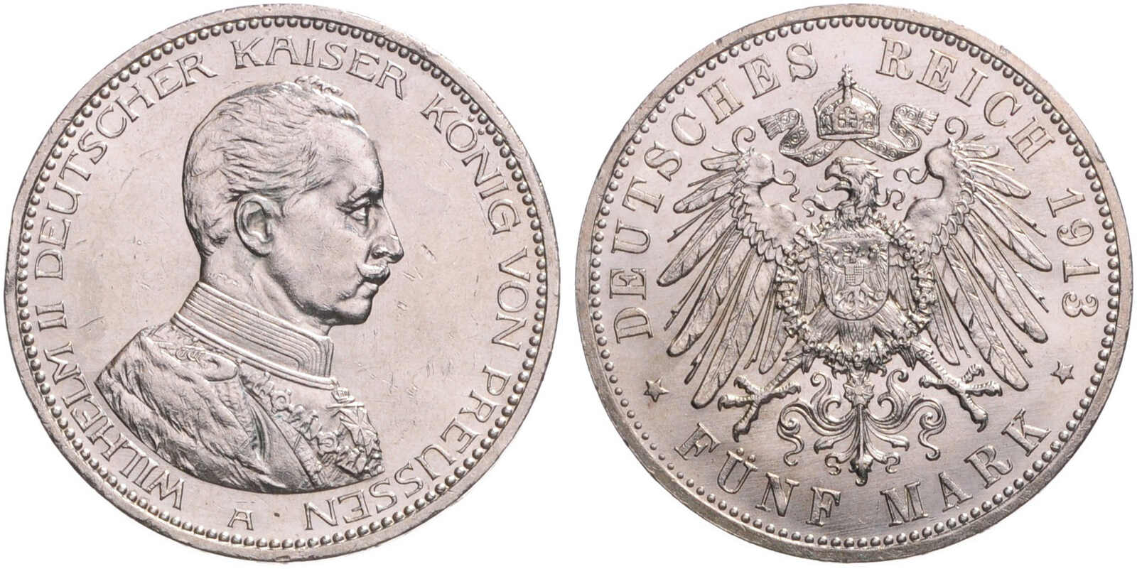 PREUSSEN 5 Mark 1913 A, Jaeger 114