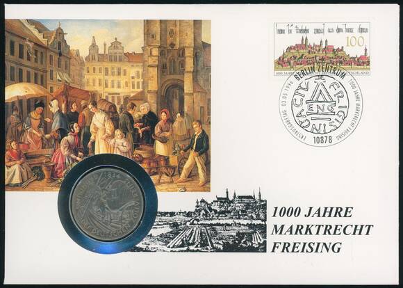 BRD 1984/1996 Numisbrief 1000 Jahre Marktrecht Freising