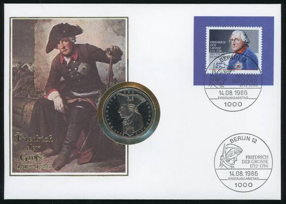 BRD 1986/1986 Numisbrief Friedrich der Große