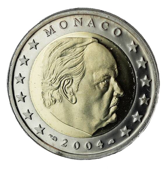 MONACO 2 Euro 2004 Rainier III. PP MONACO 2 Euro 2004 Rainier III. PP