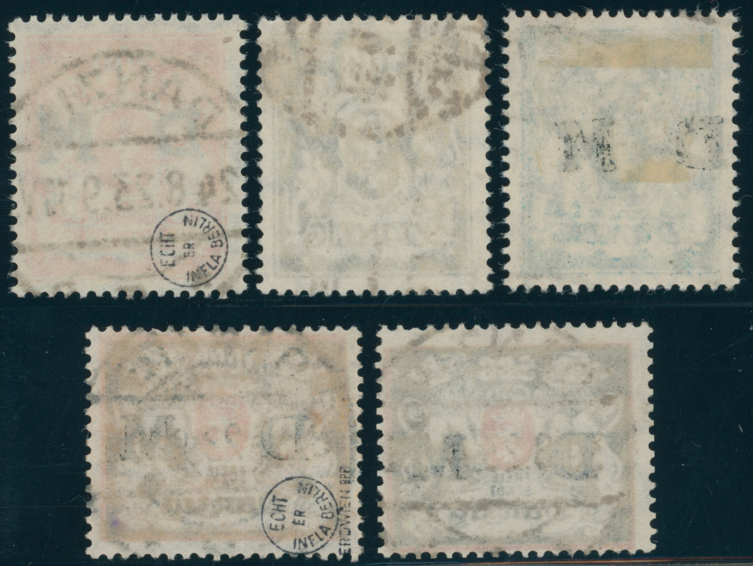 DANZIG DIENST 1923 MiNr. D 36-40