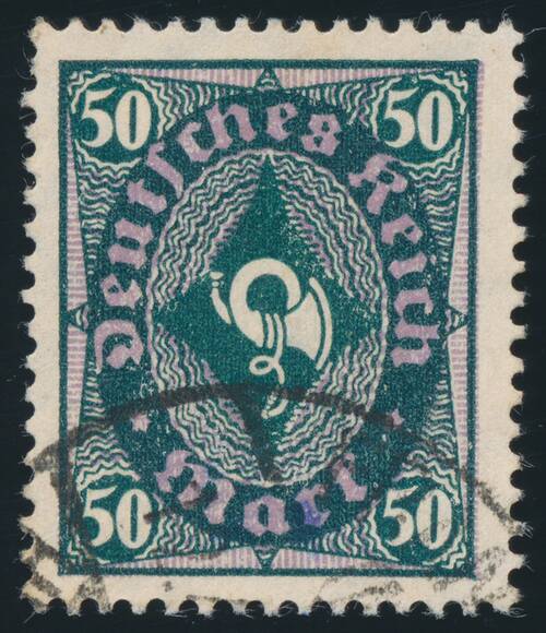 DR 1922 MiNr. 209 P Y Vierpass-Wasserzeichen