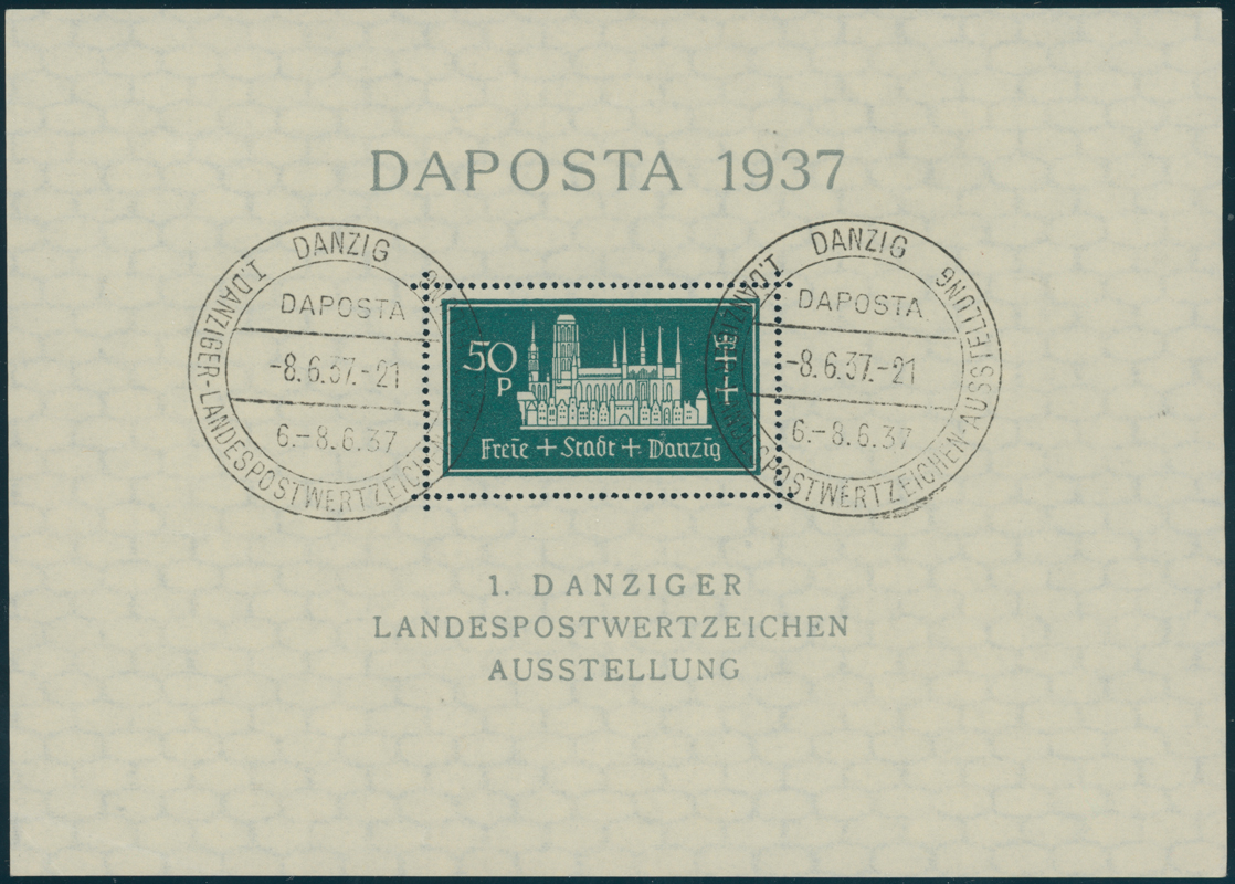 DANZIG 1937 Block 1 b