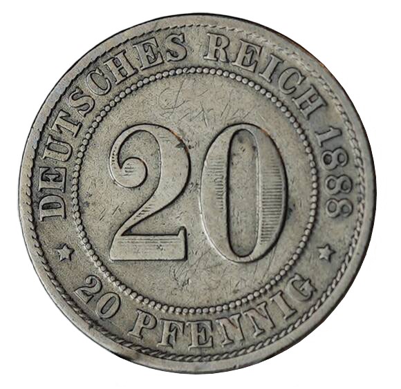KAISERREICH 20 Pfennig 1888 G Jaeger 7