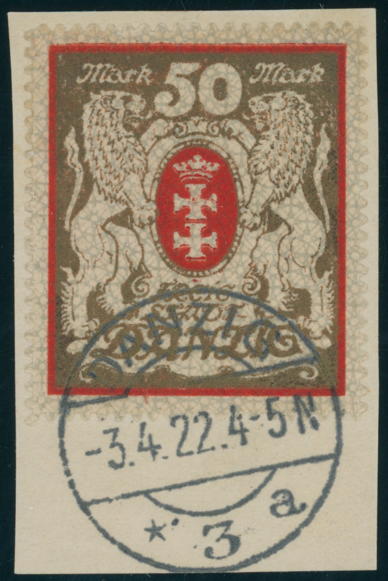 DANZIG 1922 MiNr. 100 X a