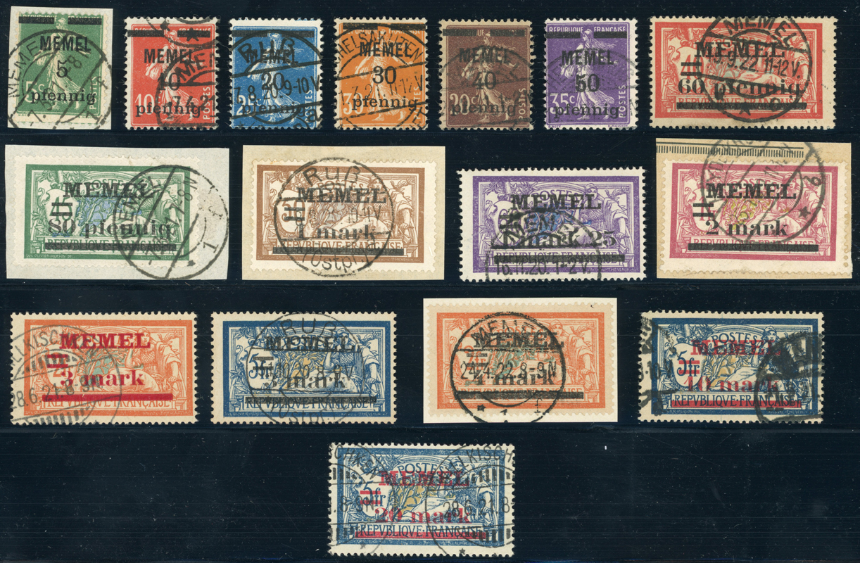 MEMELGEBIET 1920 MiNr. 18-33