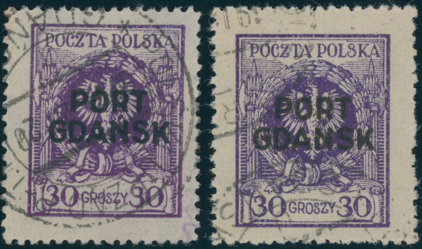 PORT GDANSK 1925 MiNr. 9 a + b