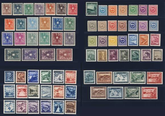 ÖSTERREICH 1945 Jahrgang ohne Aufdruckwerte komplett ÖSTERREICH 1945 Jahrgang ohne Aufdruckwerte komplett