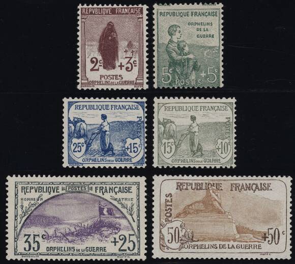 Frankreich 1917 MiNr. 128-133