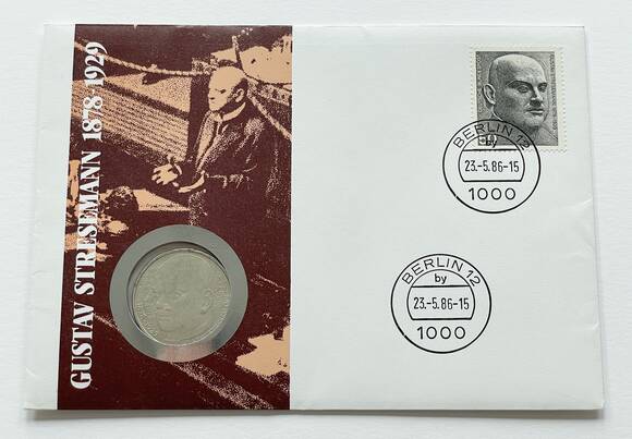 BRD 1978/1986 Numisbrief Gustav Stresemann