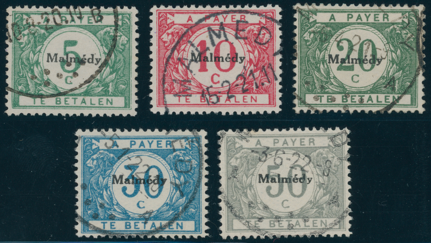 MALMÉDY PORTO 1920 MiNr. P 1-5