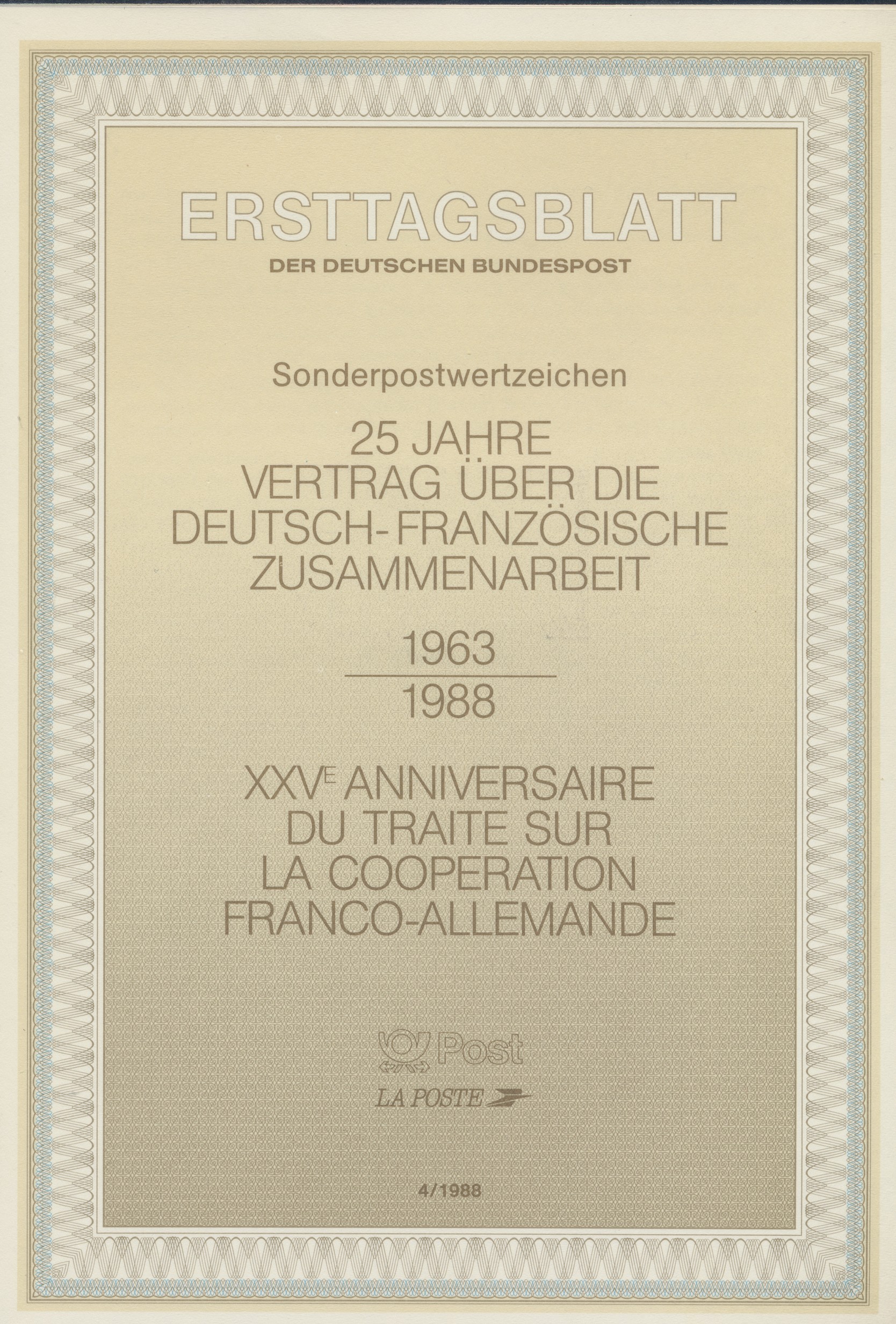 BRD Ersttagsblätter Jahrgang 1988