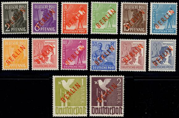 BERLIN 1949 MiNr. 21-34 BERLIN 1949 MiNr. 21-34