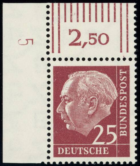 BRD 1954, Heuss I, 186 x W DZ BRD 1954, Heuss I, 186 x W DZ