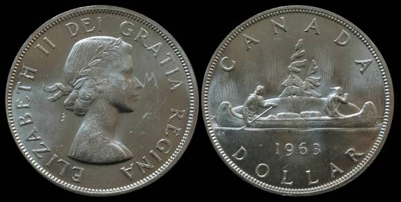 KANADA Silberdollar 1963