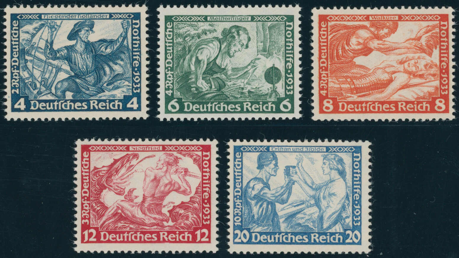 DEUTSCHES REICH 1933 MiNr. 500-505 B