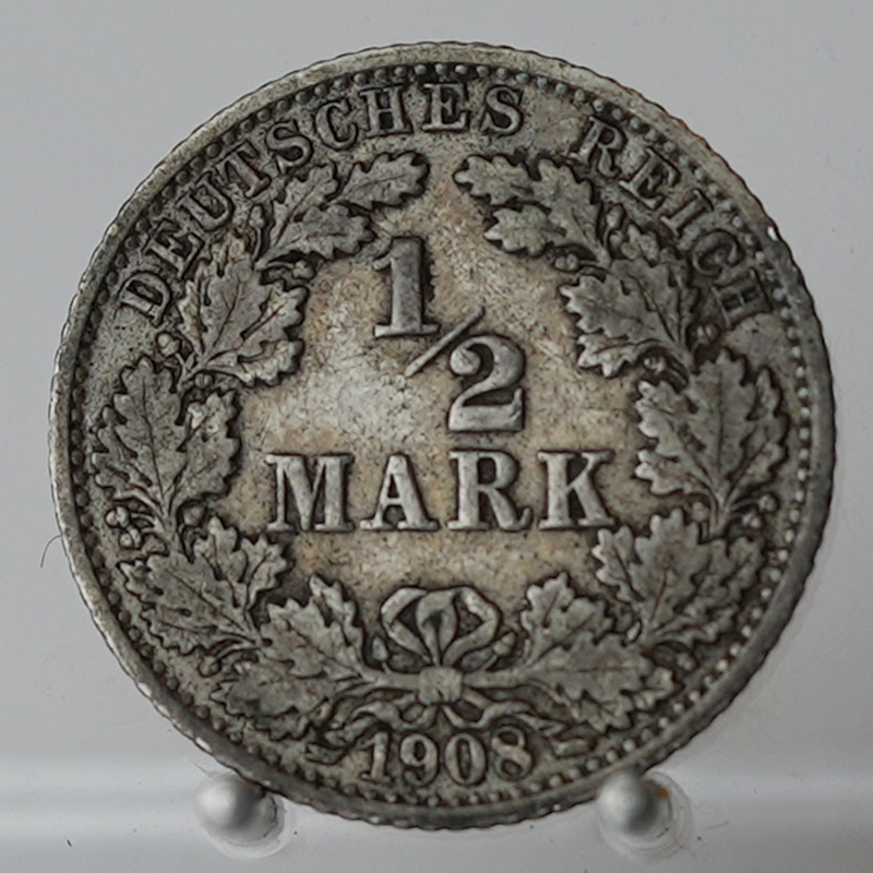 KAISERREICH 1/2 Mark 1908 J Jaeger 16