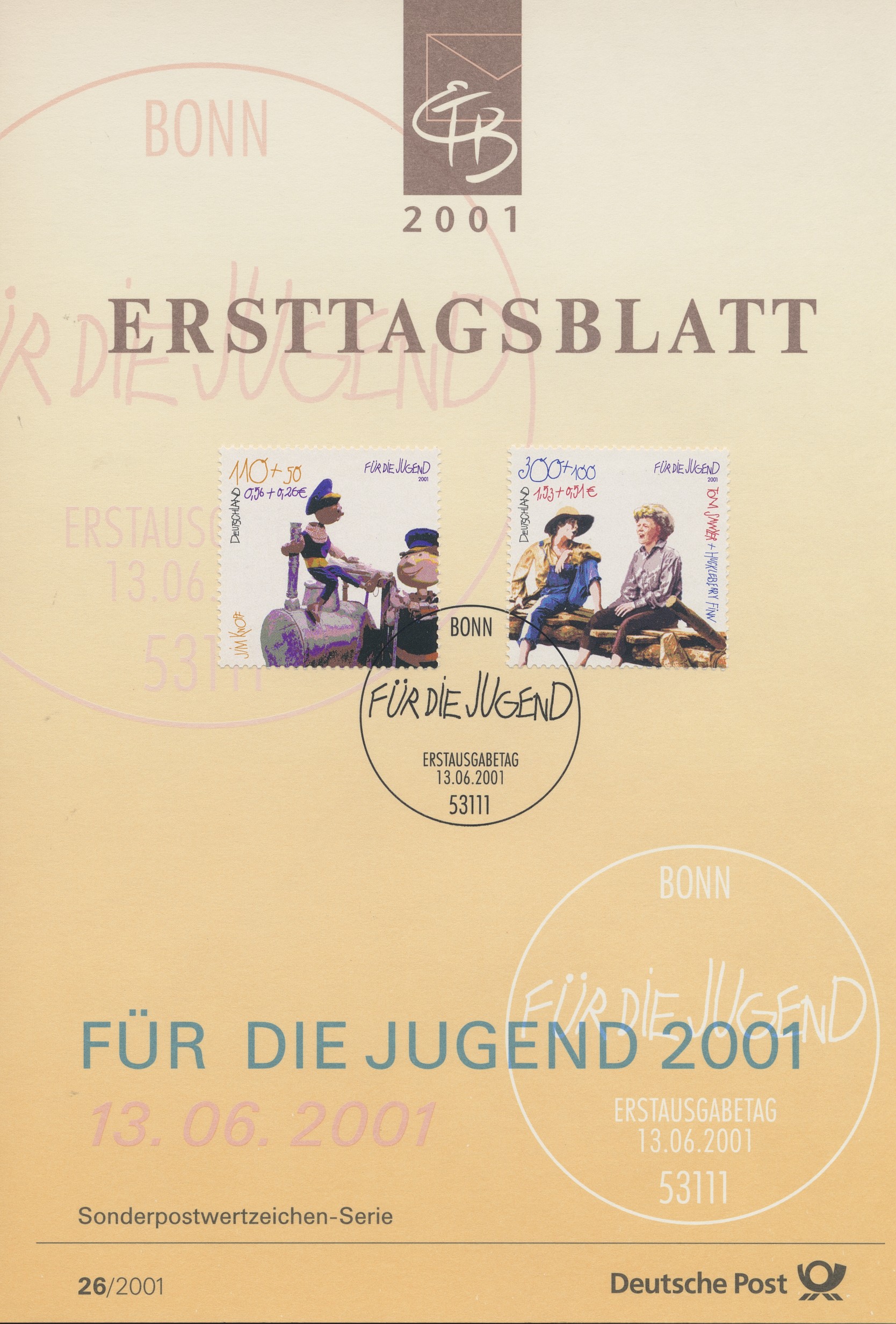 BRD Ersttagsblätter Jahrgang 2001