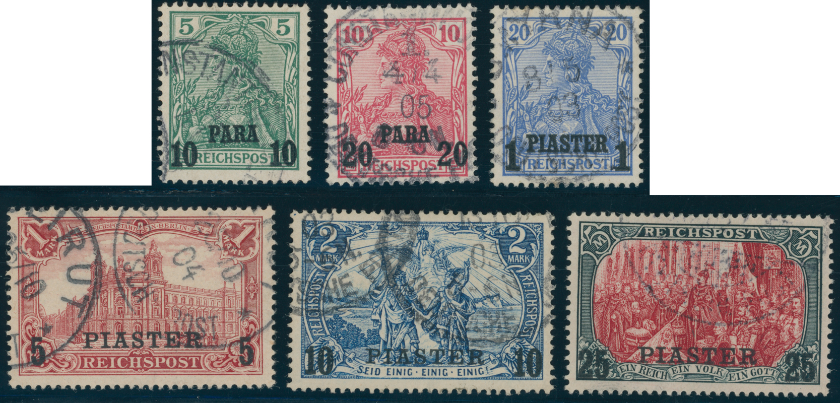 DP TÜRKEI 1902/04 MiNr. 12-23 II