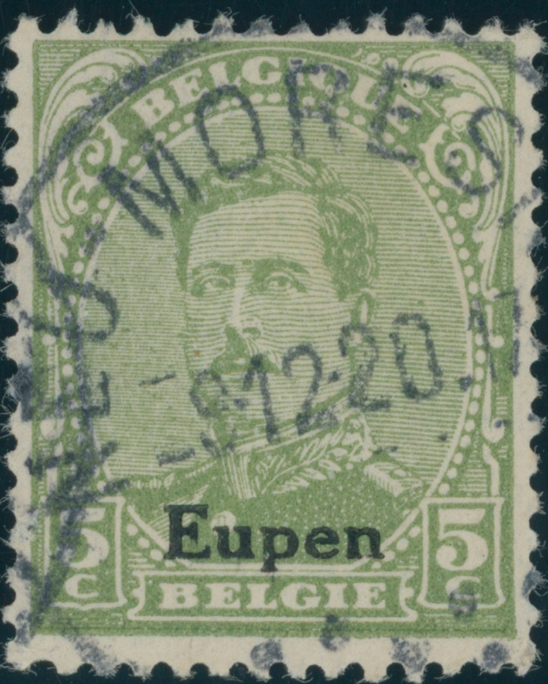 EUPEN 1920 MiNr. 3 A I seltener Stempel