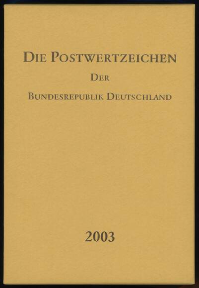 BRD 2003 Jahreszusammenstellung Jahrbuch BRD 2003 Jahreszusammenstellung Jahrbuch