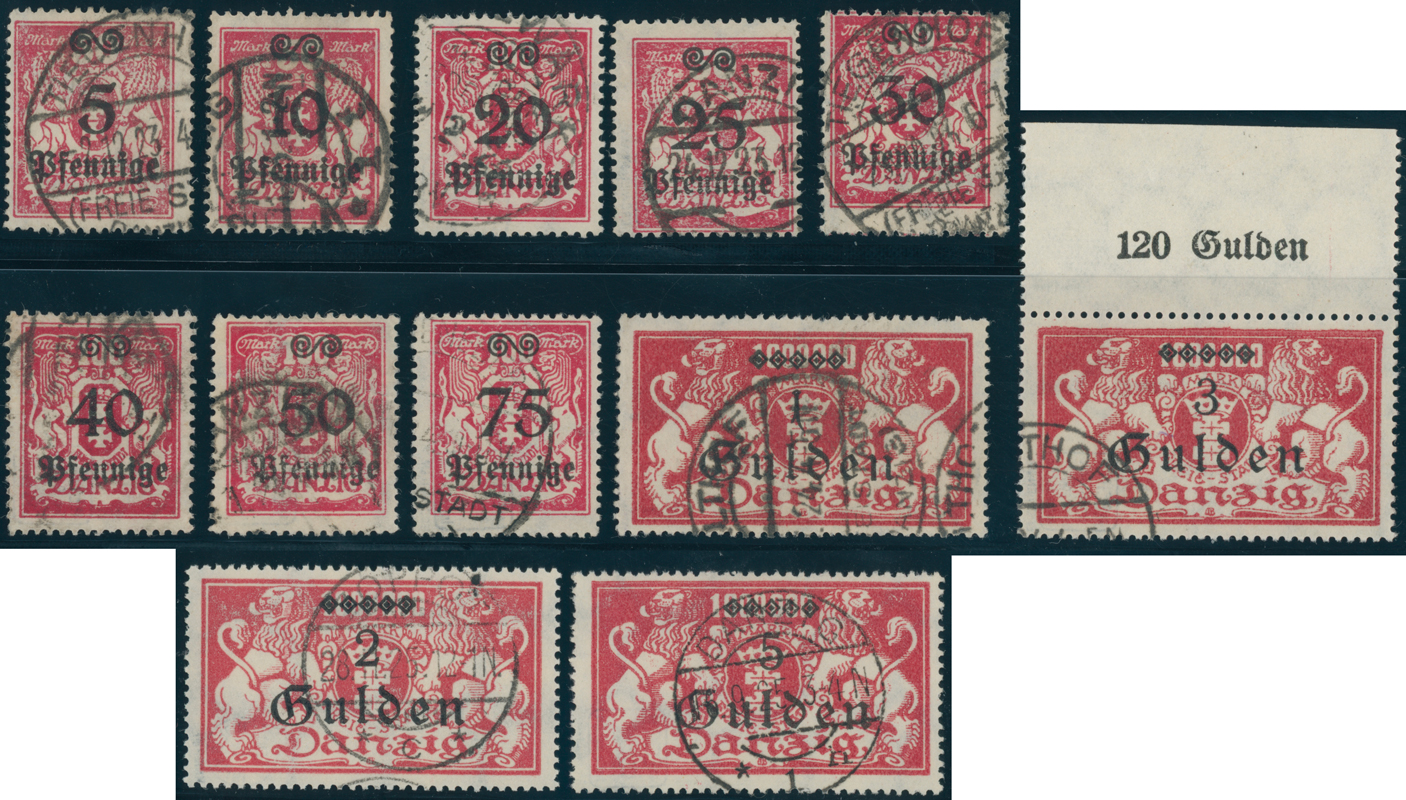 DANZIG 1923 MiNr. 181-192