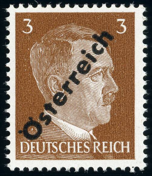 ÖSTERREICH 1945 MiNr. IV a Aufdruck-Abklatsch