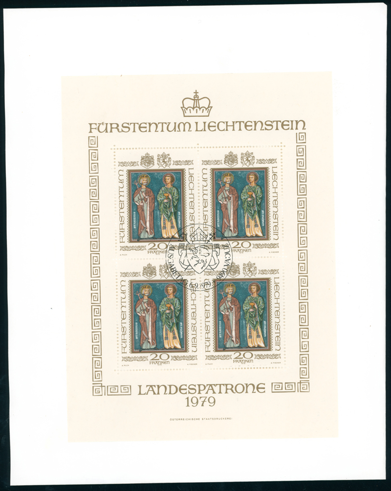 LIECHTENSTEIN 1979 MiNr. 734 Kleinbogen