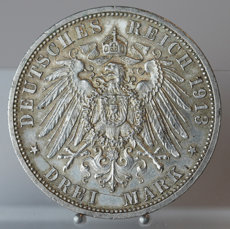 PREUSSEN 3 Mark 1913 A Regierungsjubiläum, Jaeger 112