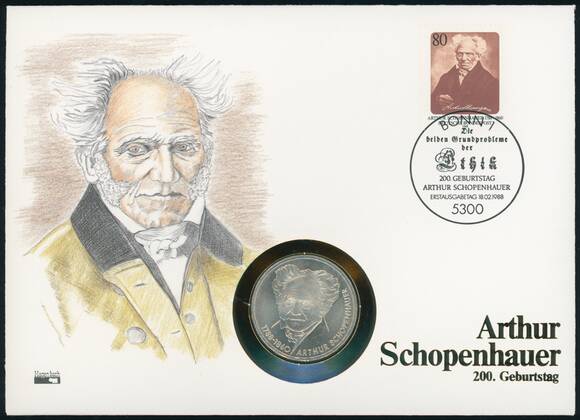 BRD 1988/1988 Numisbrief Arthur Schopenhauer